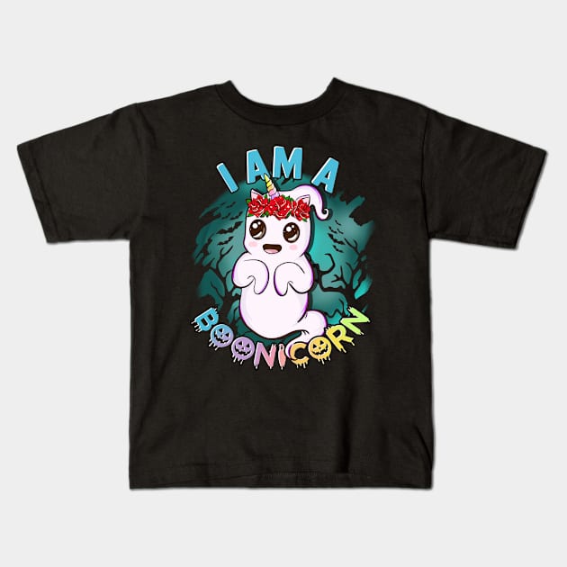 I am a Boonicorn Funny Unicorn Ghost Halloween Kids T-Shirt by creative